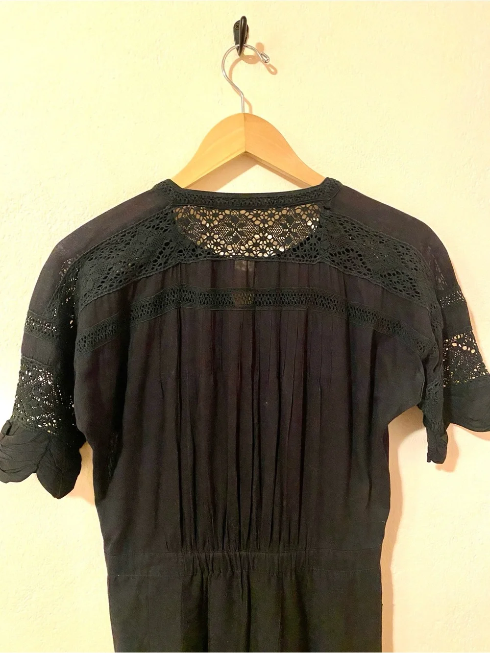Loveshackfancy Cotton Edie Crochet Maxi Midi Lace Dress Black Small - Picture 13 of 16